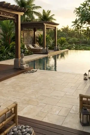Carrelage Opus Romain - Effet Pierre Travertin - ROMA AVENTINO R11 Authentique